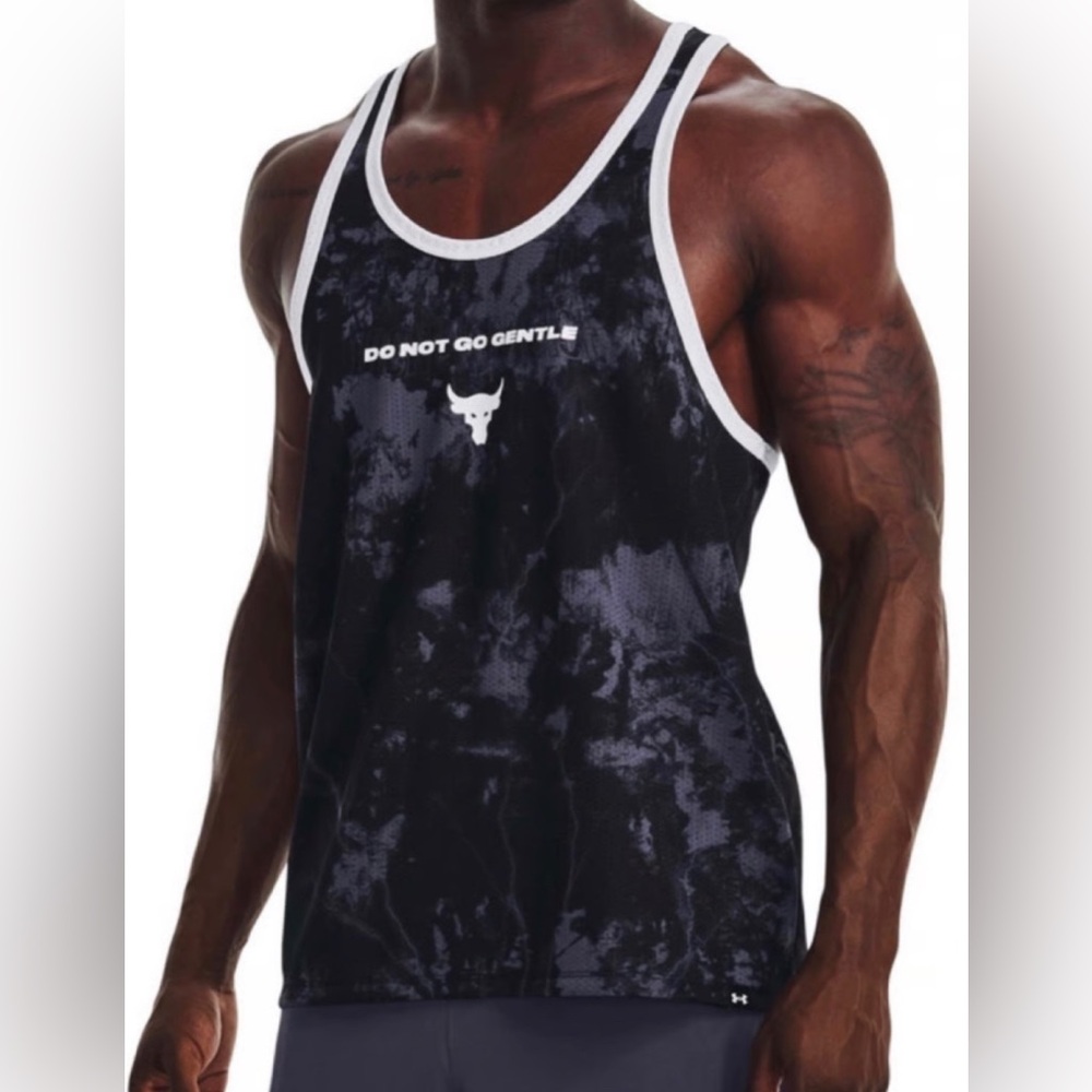 Under Armour UA Men's Project Rock "Do Not Go Gentle" Mesh Tank Top